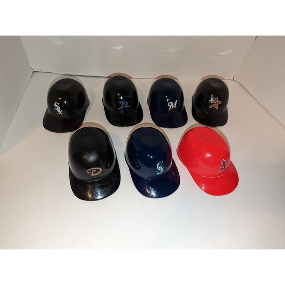 7 Different Vintage Baseball Caps Mini Plastic Ice Cream Bowls Fotobowl USA - Picture 1 of 8